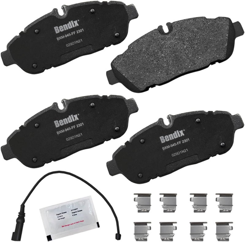 Bendix Priority1 CFM2301 Semi-Metallic Front Brake Pads for Ford E-Transit 2023, Transit 2020, Transit-150 2023-2020, Transit-250 2023-2020, Transit-350 2023-2020, Transit-350 HD 2023-2020 - Image 1